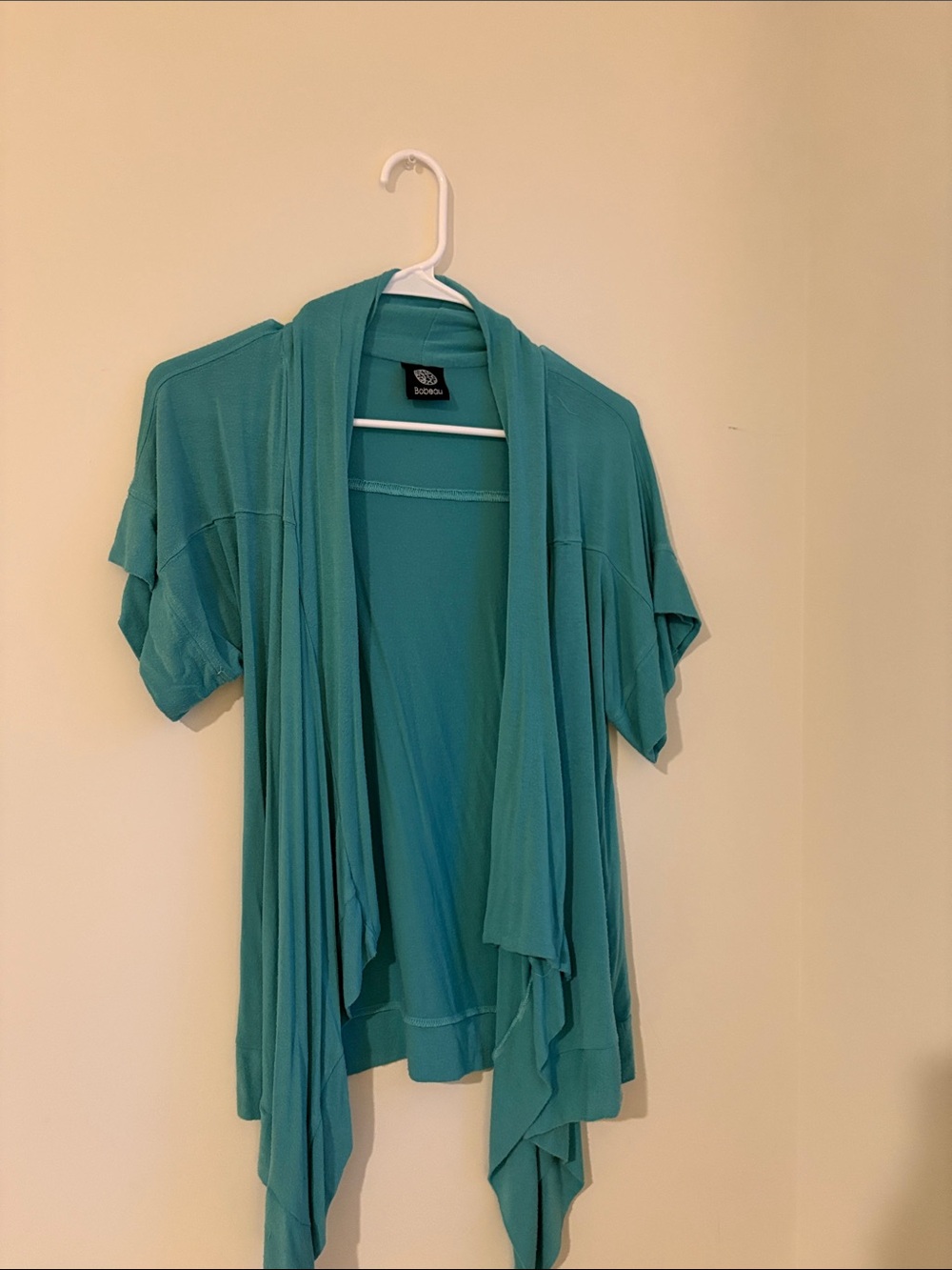 Soma Teal Open-Front Draped Tunic